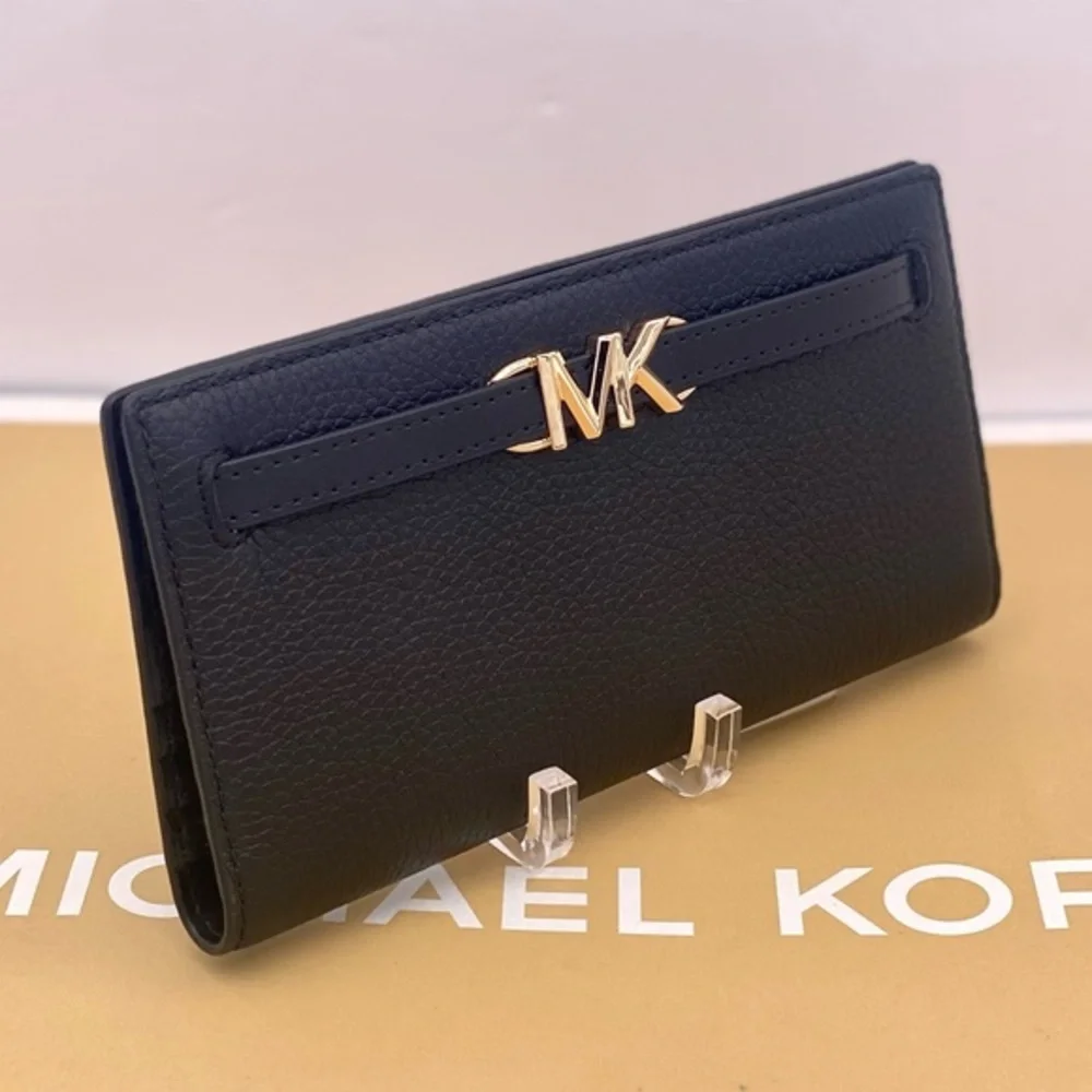 Michael Kors Reed Large Snap Bifold Wallet Black